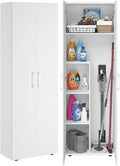Bellamio Apol Besenschrank, Staubsauger, Allzweckschrank, 60 cm, Wei?