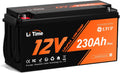 Litime 12 V 230 Ah Plus LiFePO4 Batterie Low-Temp-Schutz Eingebautes 200A BMS, 2560 W, 12,8 V, 2944 Wh, 1 kWh, 0,19 Ah, IP65, Kunststoff
