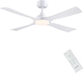 CJOY Deckenventilator mit Fernbedienung Leise 122 CM, Automatisch, Schlafzimmer, 5.8 W, 7.7 W, Led, Wei?