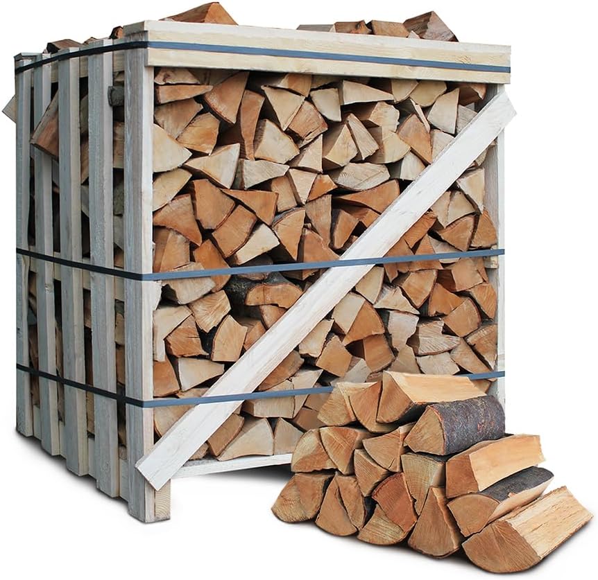 JSM-Brennholz Brennholz Buche Grill, Scheit?nge 25 cm / 33 cm, 1, 6 SRM/ 1RM, Smoker (Scheitl?nge 25 cm), 1 Palette, f¨¹r Kamin, Ofen, Braun