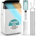 SereneLife Klimaanlage Mobil- mit Abluftschlauch 14000 BTU 2,9 kW, F¨¹r Zuhause, B¨¹ro, 4.10 kW, 24 Stunden, 51¨C54 dB, 69 cm, WLAN