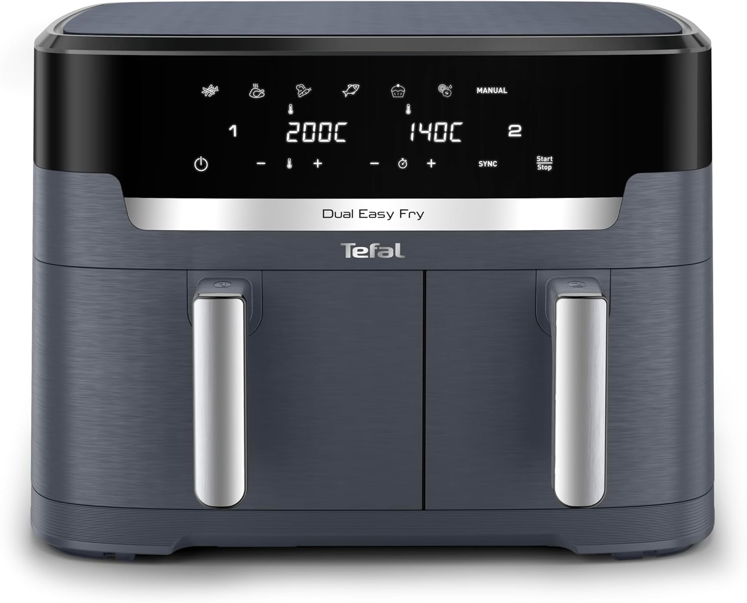 Tefal Dual Easy Fry XXL Hei?luftfritteuse 11 l, Doppelkammer-Hei?luftfritteuse, App