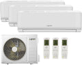 GREEN ELECTRIC Plus Klimaanlage Trial Split 9000 Split-Klimaanlage, 3 Inneneinheiten + 1 Au?eneinheit, Wi-Fi R32, 9000 BTU, 12000 BTU, Fernbedienung
