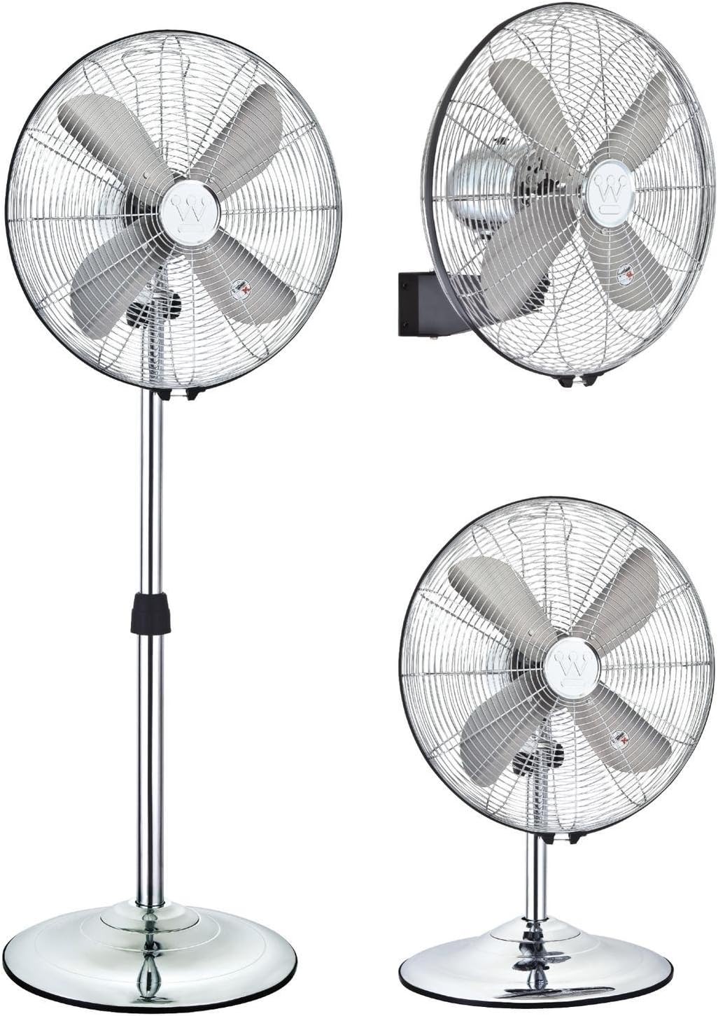 Westinghouse Lighting Silver Stream/ 40 cm, Standventilator, Wandventilator, 152 l, 470 W, 200 cm, 45 cm