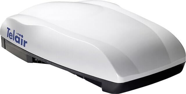 Telair Dachklimaanlage Silent 3 8100H, 1100W K¨¹hlleistung, 980 ¡Á 240 ¡Á 650 mm, 230 V, 2300 W, Fernbedienung, W?rmepumpe, wei?