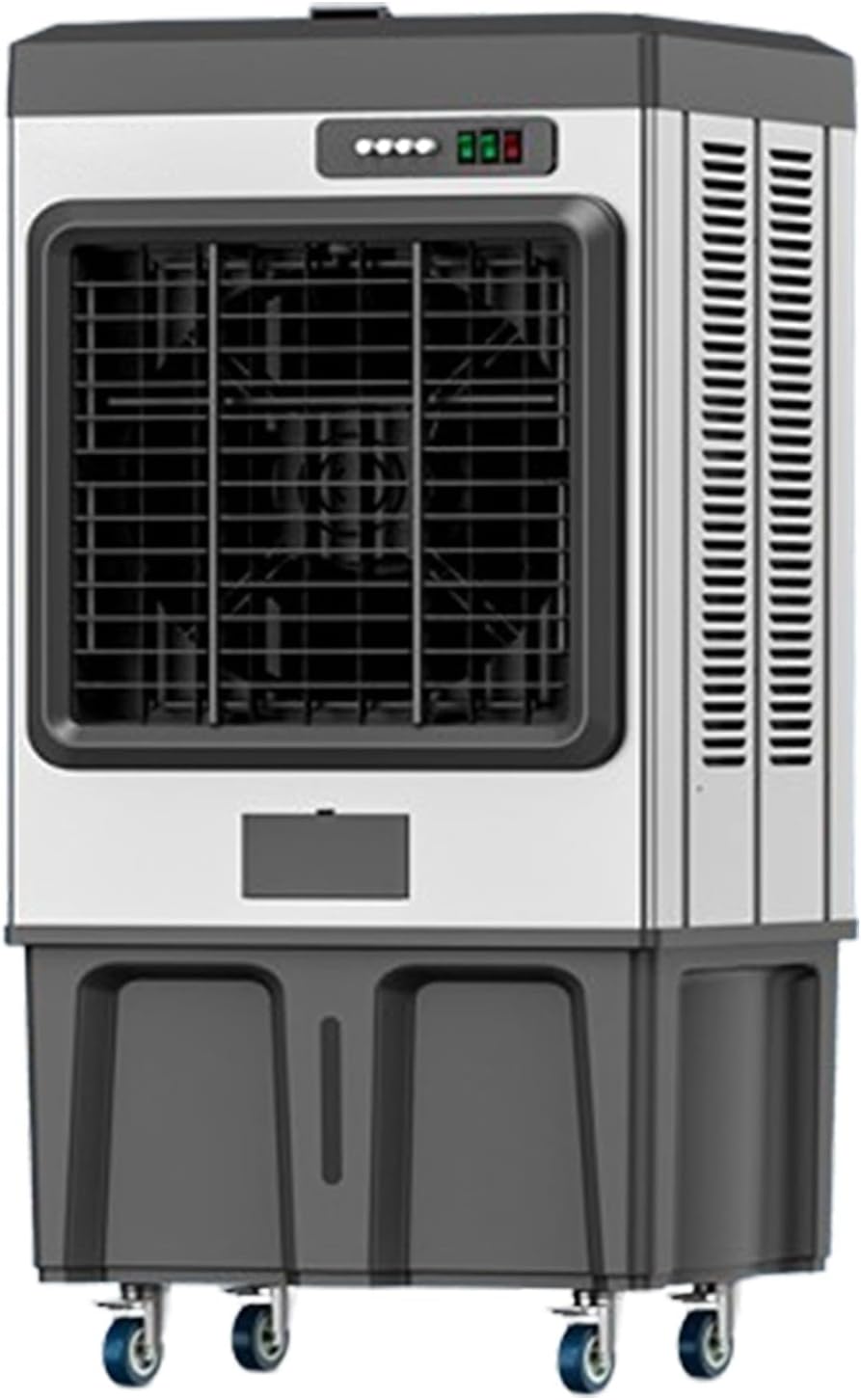Yajuer Pers?nlicher Verdunstungsk¨¹hler Mobile Klimaanlage, B¨¹ros und Au?enbereiche(62 * 42 * 130 cm), 3 Geschwindigkeiten, Grau/Schwarz, Oszillation
