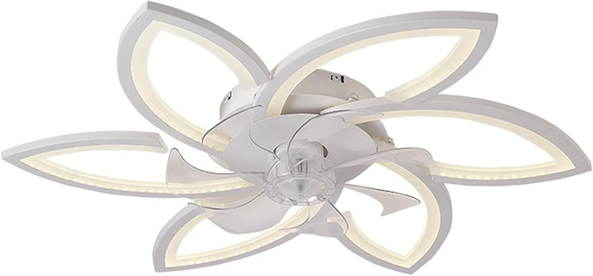 DDYY Ventilator Deckenleuchte, LED Deckenventilator mit Beleuchtung, Kleine: 78 ¡Á 78 ¡Á 15 CM, 78 cm/60w, App-Steuerung, App-/WLAN-Steuerung