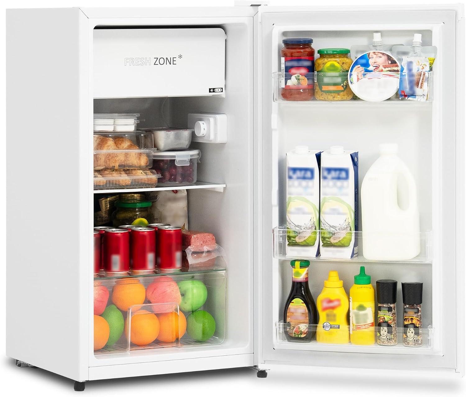 SMETA Mini-k¨¹hlschr?nke 90 l, Minik¨¹hlschrank, Tischk¨¹hlschrank, Camping, 39 dB, 83,5 Cm, 0,388 Kwh, 0-10 ¡ãC, 2-8 ¡ãC