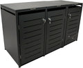 DEGAMO M¨¹lltonnenbox 3-er M¨¹lltonnenhaus K?LN f¨¹r 3X Tonnen 120 und 240 Liter, Automatisch, 116 cm, 0,8 mm, Edelstahl