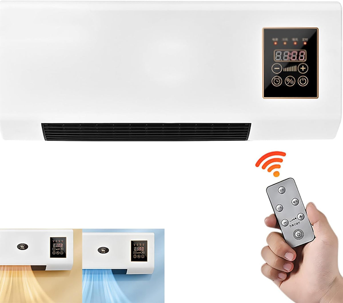 JXYQ Tragbare 2000-W-Klimaanlage Wandmontage Split-Klimaanlage, Gr??e: 55 ¡Á 24 ¡Á 12 cm Funktionen, Fernbedienung, intelligenter Timer-Funktion