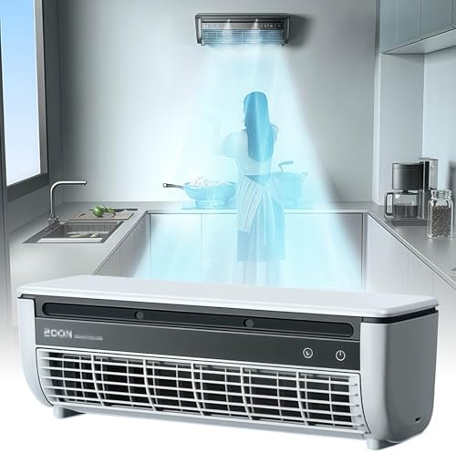 Generisch Tragbare Klimaanlage kabellosem Laden Wandventilator, 10 dB, Wandmontage f¨¹r K¨¹che, Schlafzimmer und B¨¹ro, Wei?/Schwarz
