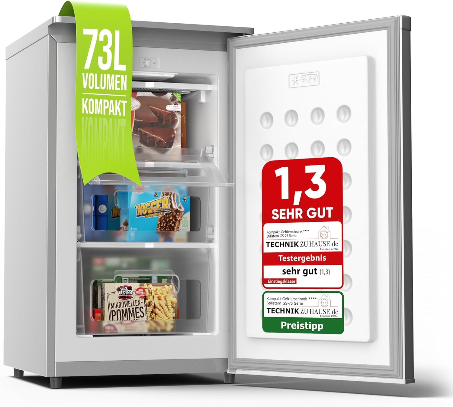 Stillstern Gefrierschrank, Standgefrierschrank, Eisschrank, Camping, 103 kWh, 41 dB