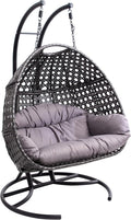 Allpax Doppel-H?ngesessel, H?ngestuhl, Schwebesessel, Outdoor, 300 kg, 200 cm, 110 cm, 120 cm, 50 kg, Grau