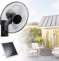 Generisch Solar Wandventilator, 3 Geschwindigkeiten, Timer f¨¹r Innen/Au?en in Haus, 40, 6 cm Oszillierender L¨¹fter mit Solarpanel & Netzadapter