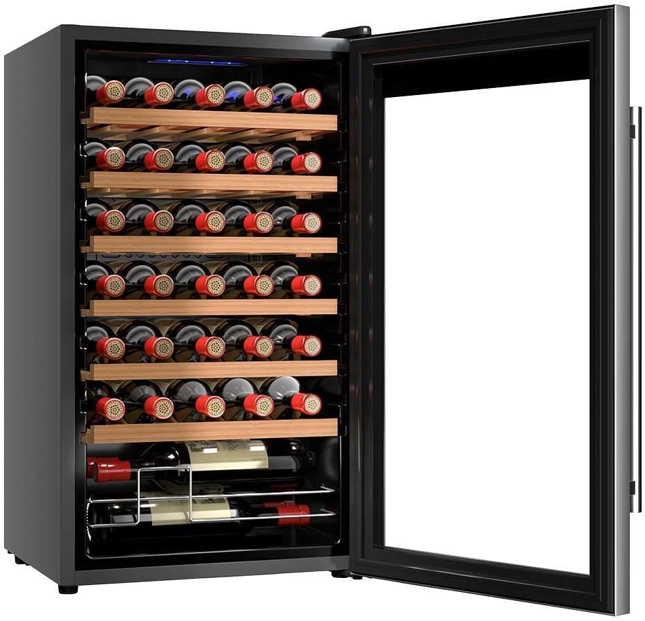 Cecotec Vinoteca 34 Flaschen Bolero Grandsommelier 34030 Edelstahl Kompressor, 80 l, 41 dB, LED, Ger?uschlos