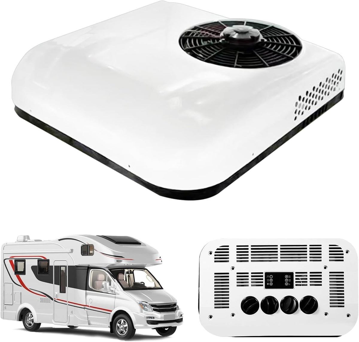 ANAAMAYL Klimaanlage, 12 V, Inverter-Technik, Wei?/Schwarz