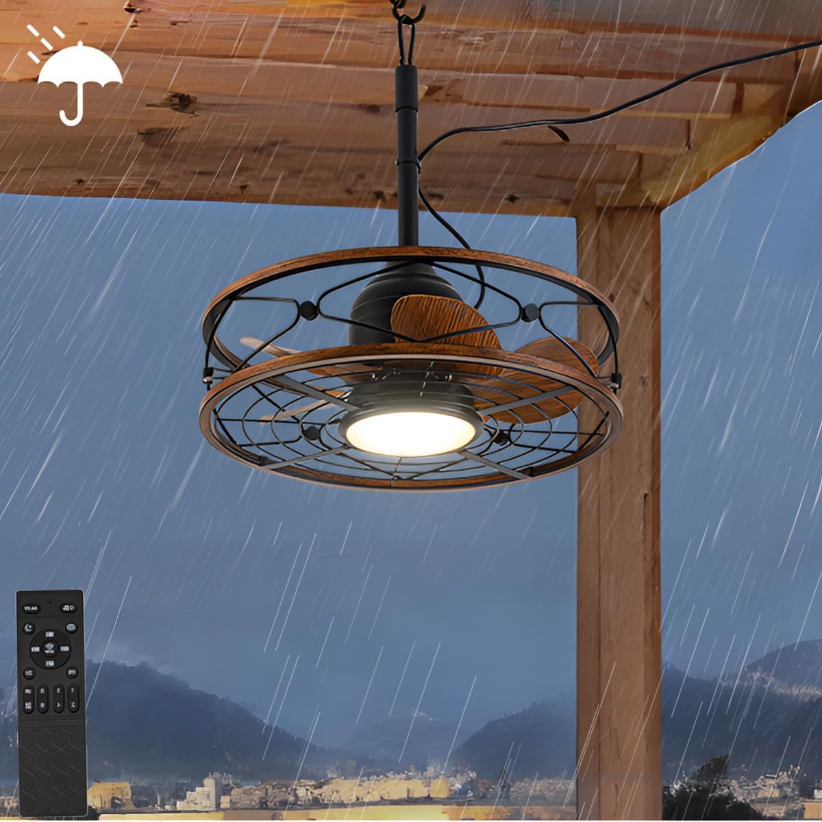 KZT Deckenventilator Beleuchtung Fernbedienung Deckenventilator mit Beleuchtung, Timer, f¨¹r Wohnzimmer Schlafzimmer Esszimmer, dimmbares Licht