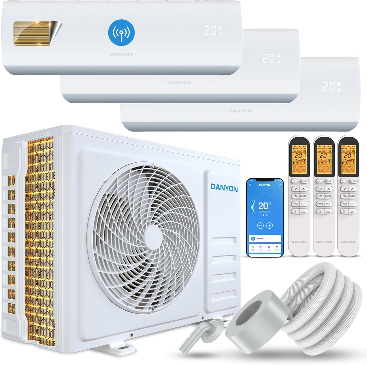 Danyon Multisplit Klimaanlage, Ventilator, Wandklimaanlage, 7,9 kW, 16 ¡ãC, 31 ¡ãC, 19 dB, 5m, App