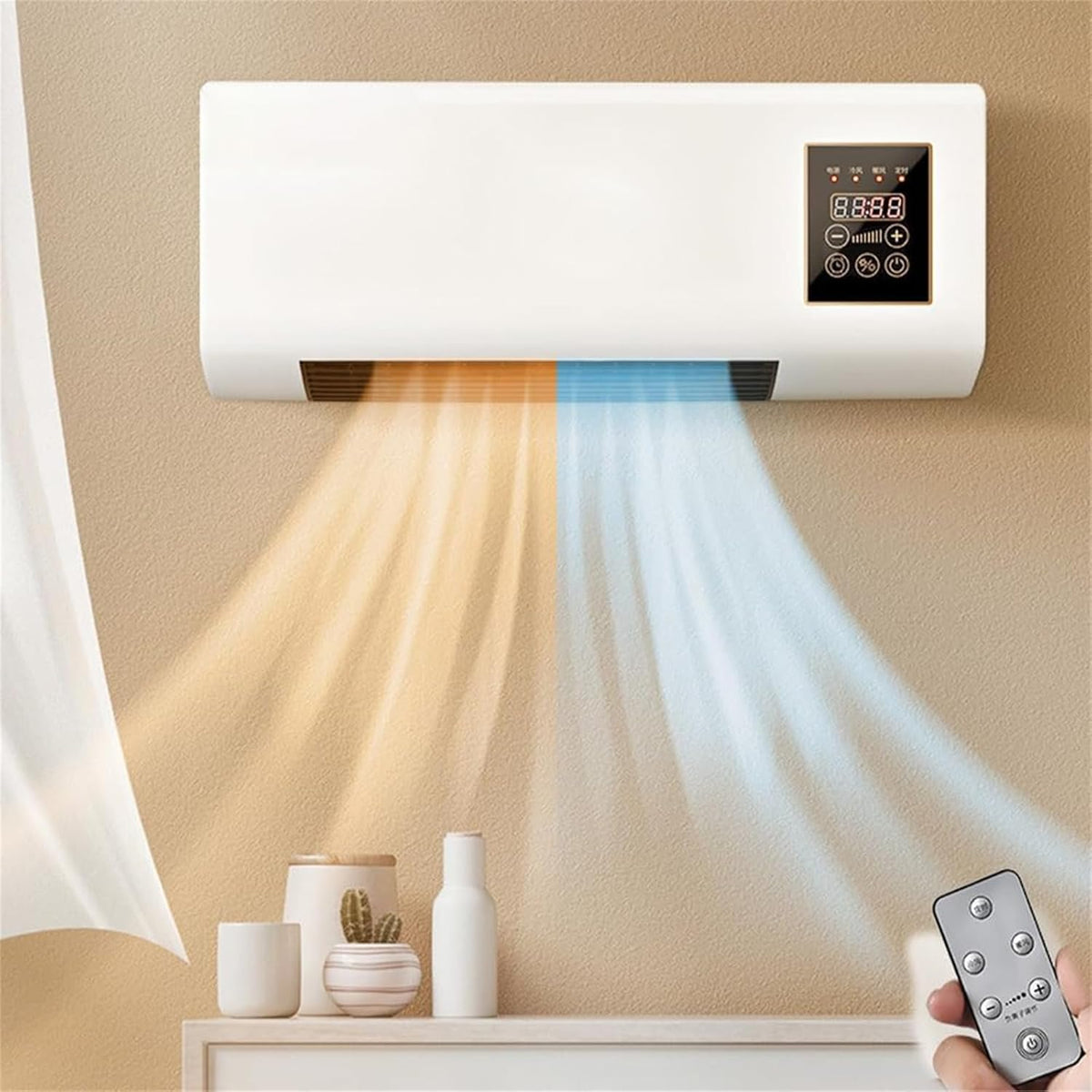 Generisch Mini-Klimaanlage Wandmontage Fernbedienung Mobile Klimaanlage, 30 dB, einfache Einrichtung und effizientes K¨¹hlsystem, Schlafzimmer