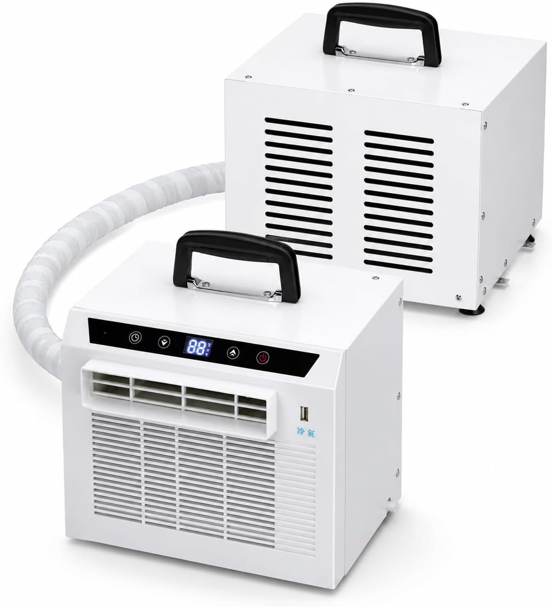 Generisch Split-Klimaanlage 3000 BTU Tragbarer Mobile Klimaanlage, 24-Stunden-Timer, Fernbedienung, Entfeuchtungsfunktion, Display, Entfeuchten