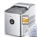 NORTHCLAN Eisw¨¹rfelmaschine Testsieger 2025, 14 kg 24 Stunden, 9 Eisw¨¹rfel in 6-8 Minuten, Eisw¨¹rfelbereiter Klein f¨¹r Zuhause, B¨¹ro, Silber