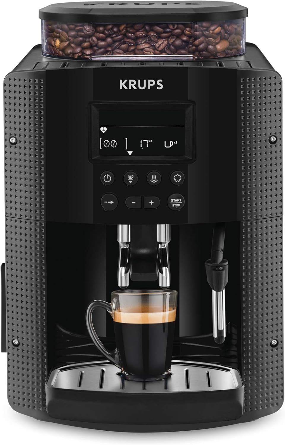 KRUPS Essential Kaffeevollautomat mit Milchaufsch?umer, Espressomaschine, Kaffeemaschine, 1,7 l, 260 g
