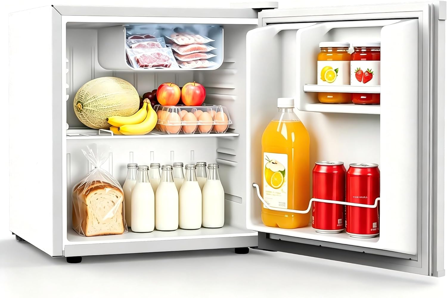 WELLENT 46 l Mini K¨¹hlschrank - k¨¹hlschrank klein ohne Gefrierfach, Tischk¨¹hlschrank, Praktisch, 43 dB