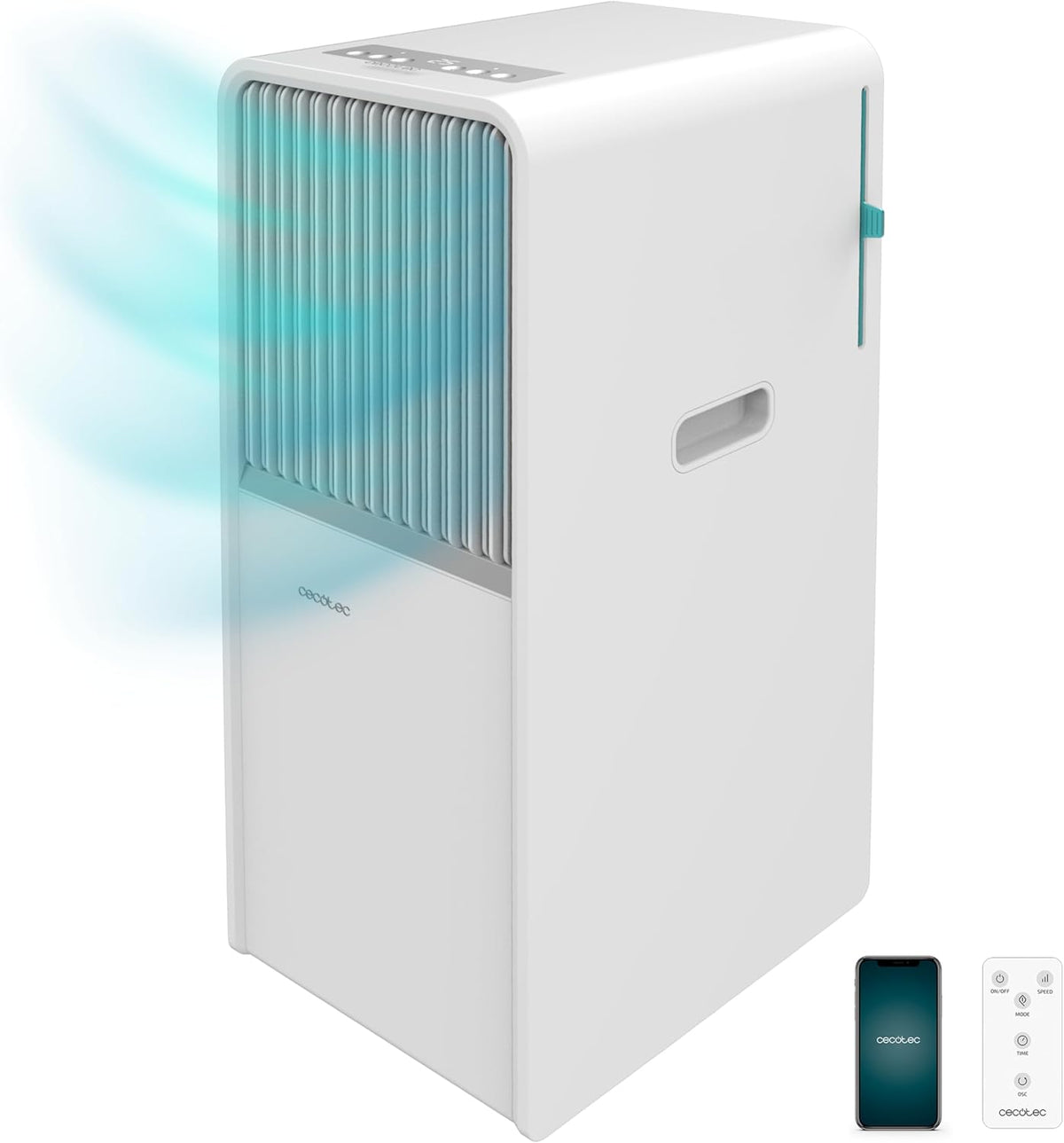Cecotec - Mobile Klimager?te ForceClima 7550 Style Connected, Klimaanlage, Luftentfeuchter, LED