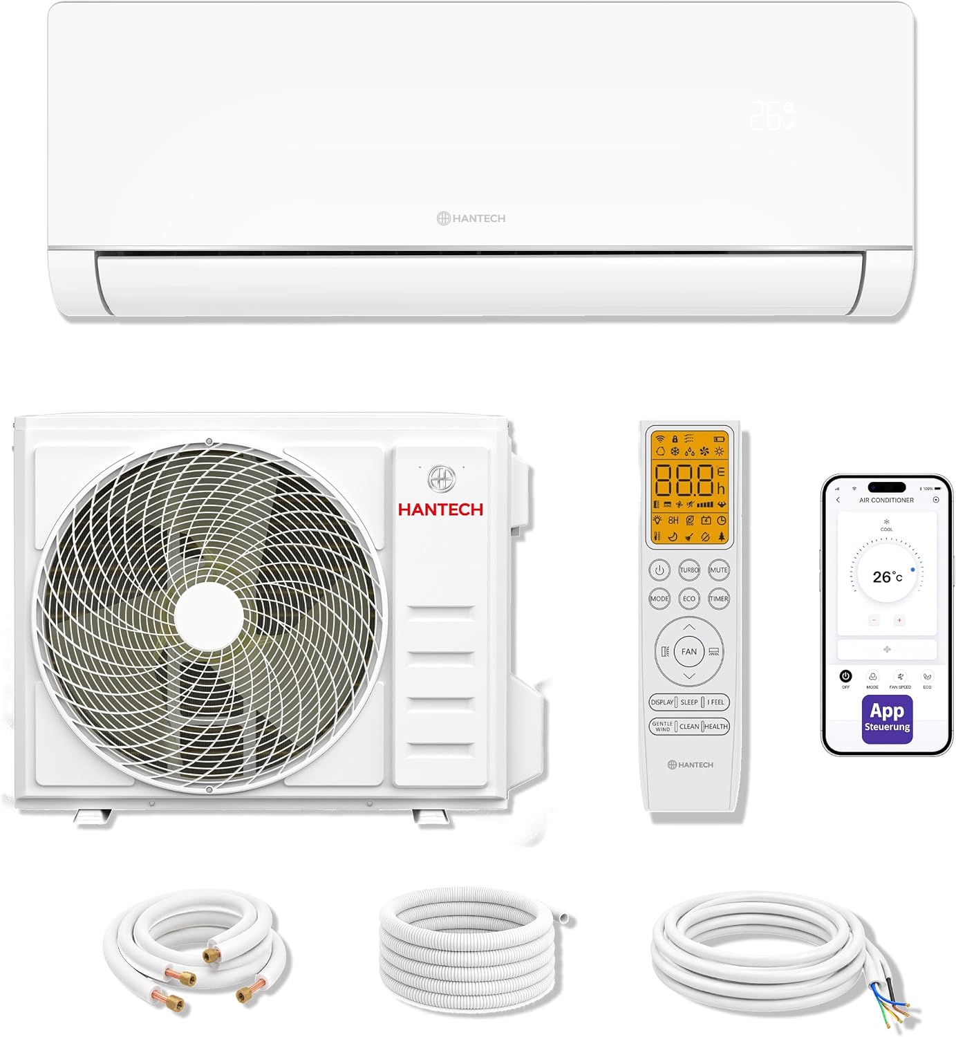 HANTECH A+++ Split Klimaanlage, 25 ¡ãC, App