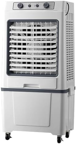 Generic Tragbarer Verdunstungsk¨¹hler 40L Tank Mobile Klimaanlage, 3-Gang-Industrie-Sumpf-Klima-Geber f¨¹r gro?e R?ume, Oszillation, Wei?/Grau